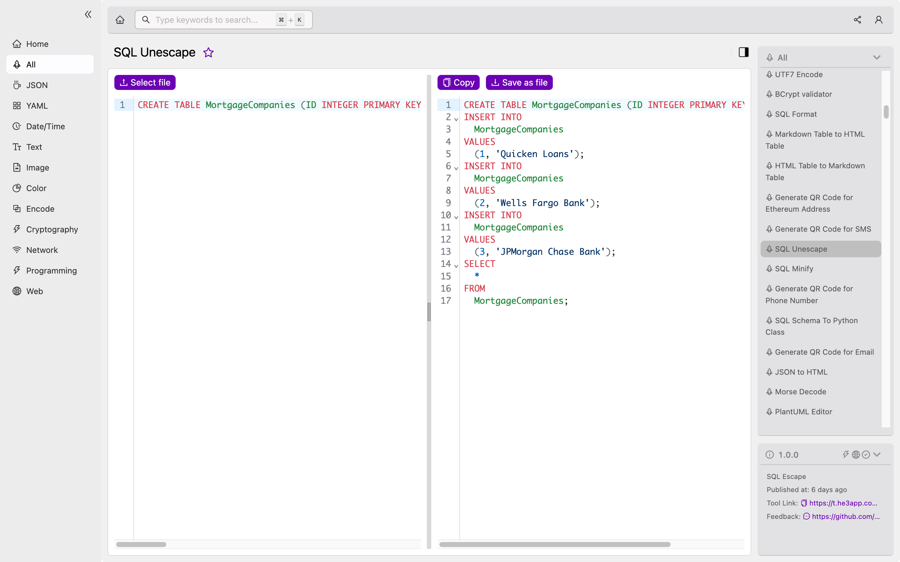 demystifying-sql-unescape